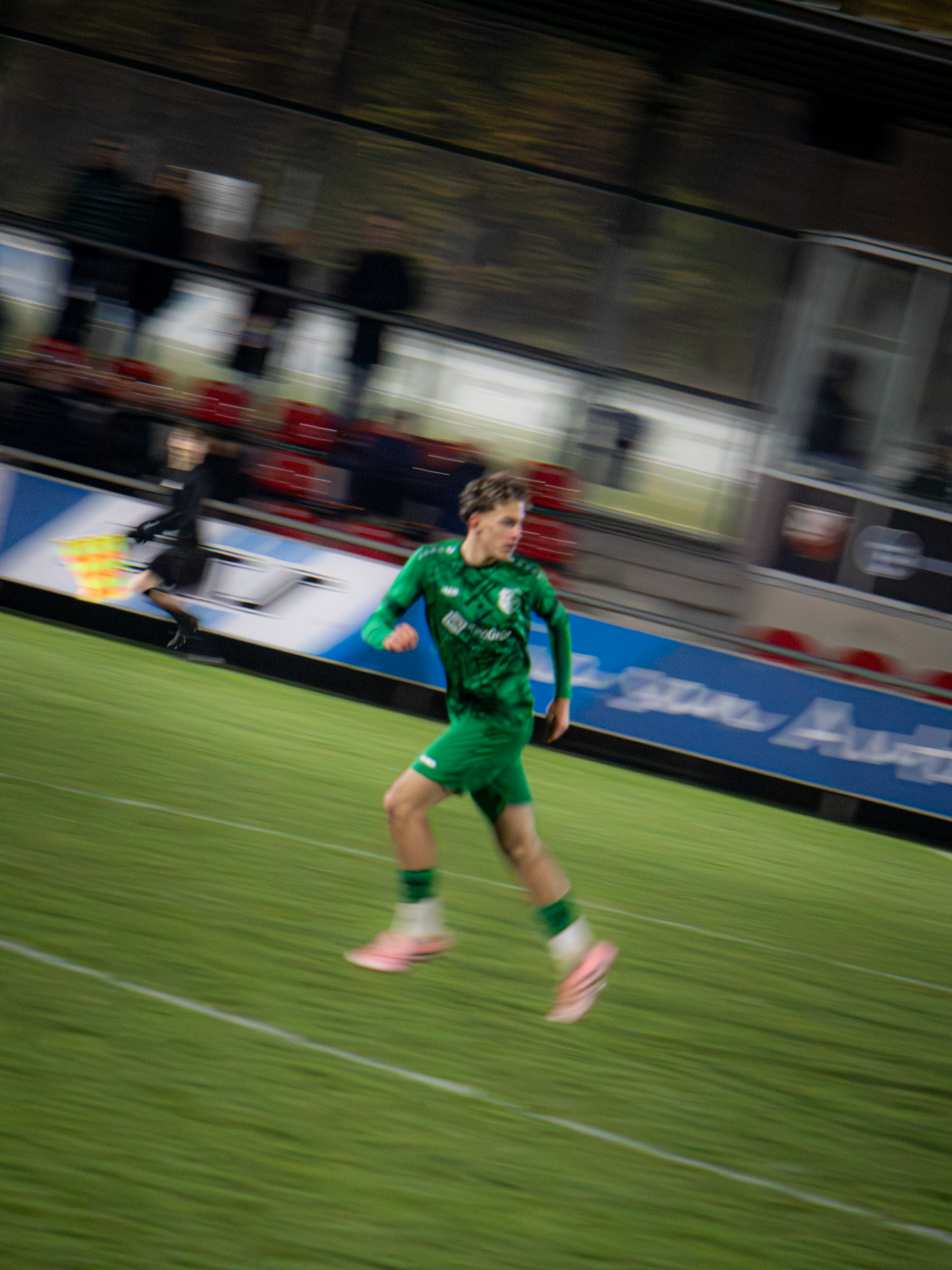 Fußballspieler in Bewegung