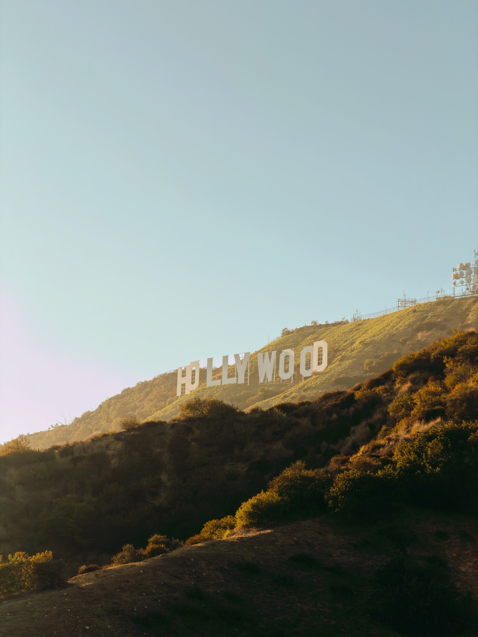 Hollywood-Schriftzug auf einem Hügel
